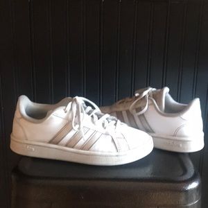Size six woman’s adidas shoes white